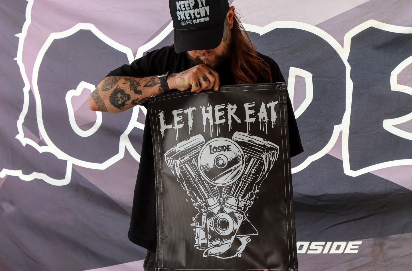 Banner 18x24in Let Her Eat